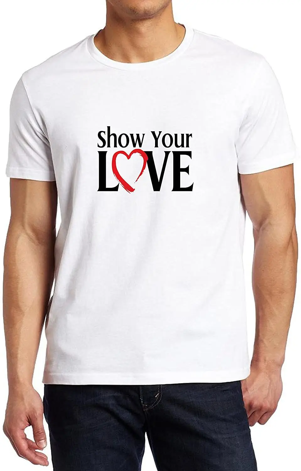 

Show Your Love Shirt Custom Made T-Shirt Mens Tee Cool Breathable All Cotton Short Sleeve Tshirt