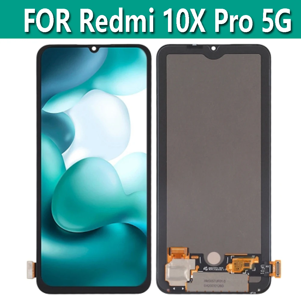 Pantalla AMOLED Original de 6,57 "para Xiaomi Redmi 10X Pro 5G M2004J7BC, montaje de digitalizador t&aacute;ctil, reemplazo-0