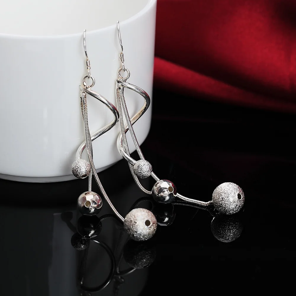 New Silver Color Earrings - AE322 Promotional High Quality Fashion Jewelry for Elegant Women image 3
