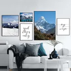 Современный Горный пейзаж домашний декор Скандинавская Картина на холсте искусство стены Snowscape минималистский декорации печати и плакат для Спальня