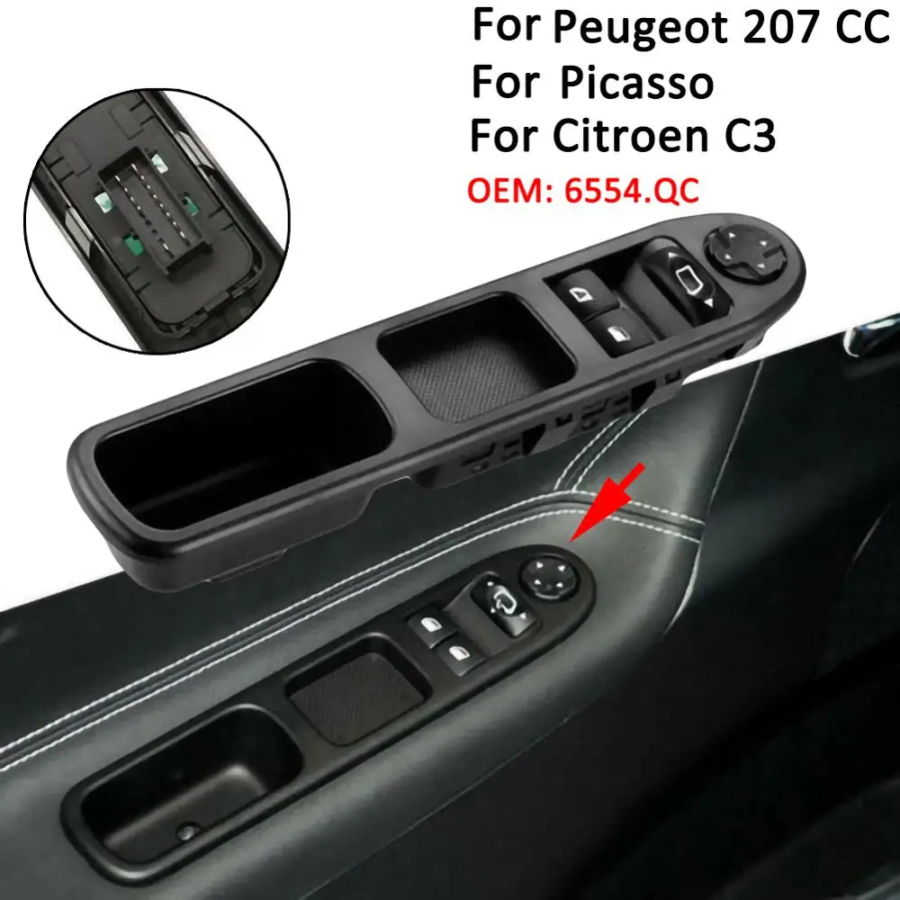 6554.QC передний боковой выключатель Главного управления питанием для Peugeot 207 CC