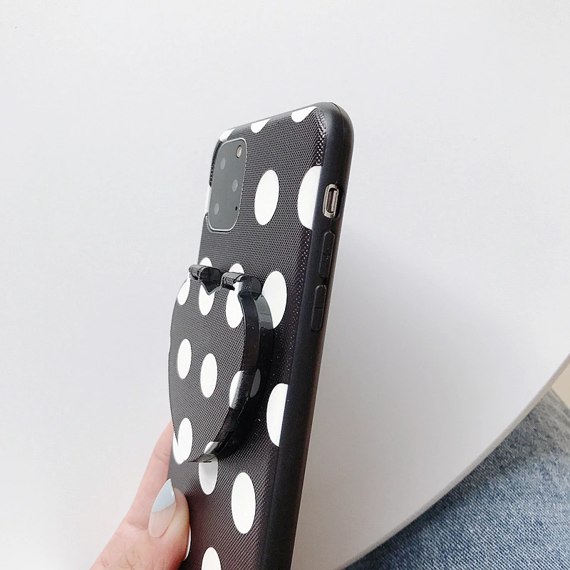 Heart Shaped Lanyard Mirror Case for Apple IPhone 11 Pro Max X XS XR 6 6S 7 8 Plus Black White Phone Back Cover Fashion |