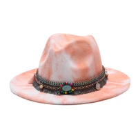 2020 colorful fedora hats for women flat wide brim panama wool felt jazz fedora feather belt hats for men goth top wedding hat