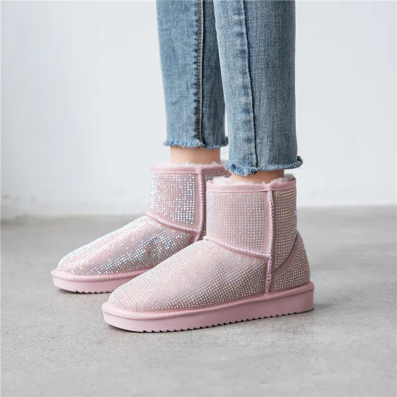 

MORAZORA 2020 new arrive high quality ankle boots winter keep warm snow boots comfortable flat heel round toe women boots