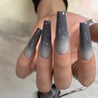 Накладные ногти, 24 шт.компл., французский стиль, полное покрытие, накладные ногти клей для ногтей, инструменты для самостоятельного маникюра и дизайна ногтей