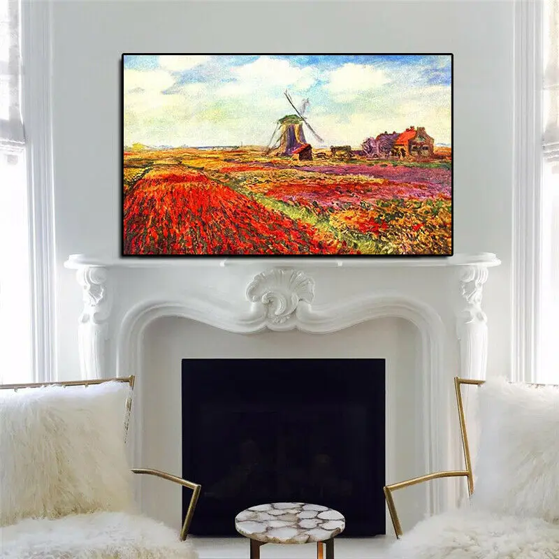 

Abstract Home Decor Art Pure Hand-painted Scenery Oil Painting Windmill On Canvas