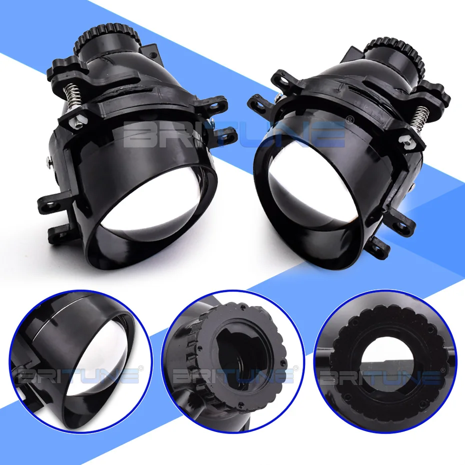 Дешево Противотуманный светильник PTF для Toyota Corolla/Yaris/Avensis/Camry/Auris/RAV4/Peugeot H11 Bixenon объектив проектора автомобильный светильник S Аксессуары тюнинг