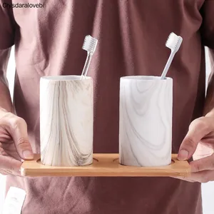 Керамическая чашка для полости рта в европейском стиле, стакан для мытья полости рта с креативным мраморным узором, простая чашка для зубной щетки, принадлежности для ванной комнаты