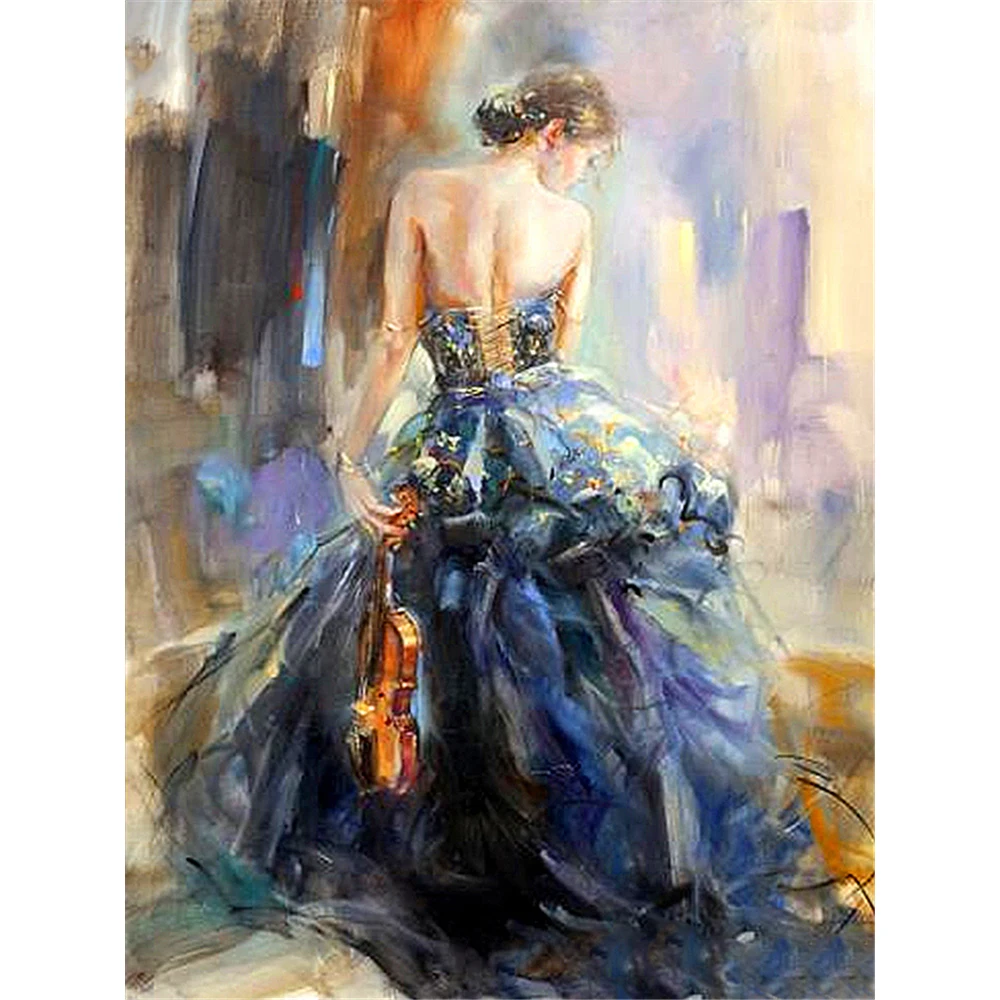 Ballet Woman Printed Canvas 11CT Cross Stitch Complete Kit DIY Embroidery DMC Threads Craft Sewing Needlework Handmade Needle | Дом и сад