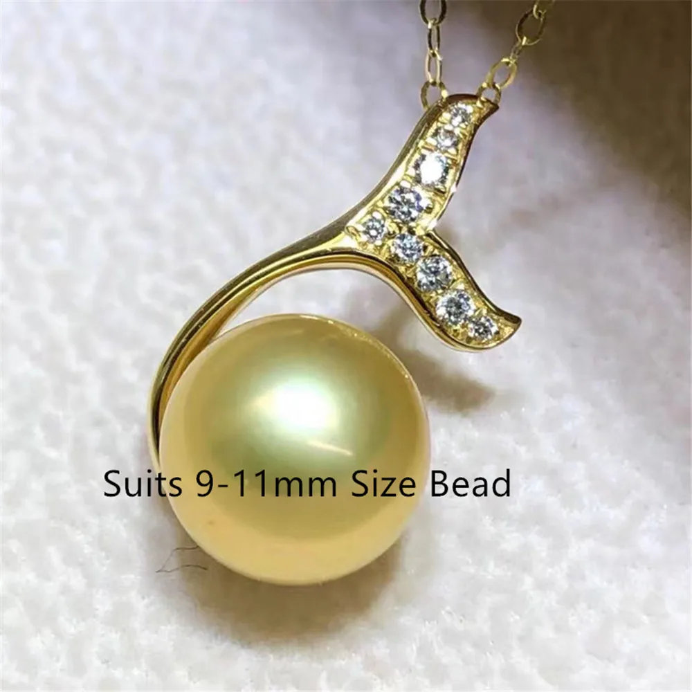 

Real S925 Sterling Silver Pendant Mountings Findings Jewelry Mounts Settings Accessories Parts for Pearl bead No Pearl No Chain