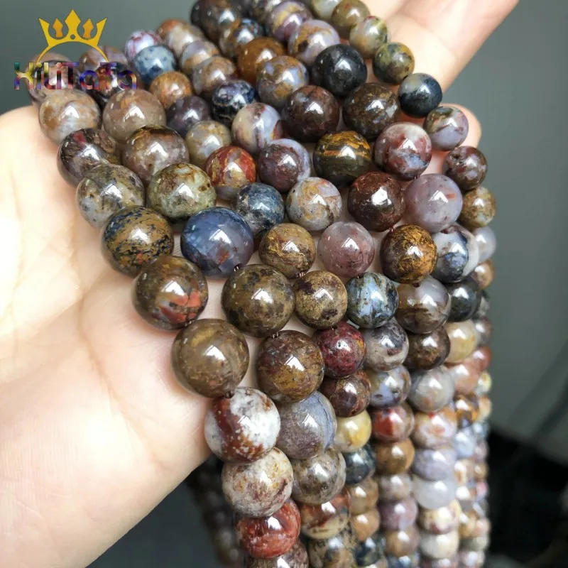 Round Natural Pietersite Stone Beads Loose Spacer Beads For Jewelry Making DIY Bracelet Necklace 15Inches 6/8/10/12mm