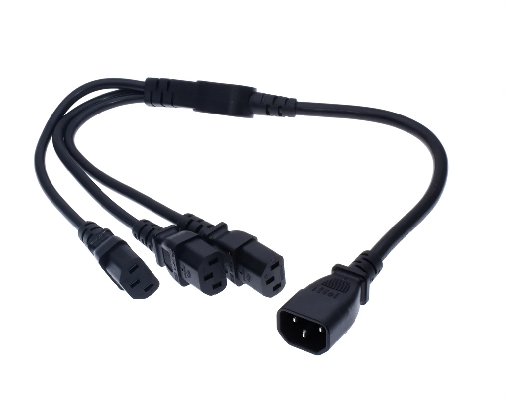 Высокое качество IEC 320 C14 штекер для 3XC13 Женский Y Тип сплиттер шнур питания, C14 до 3 x C13, 250 В/10A