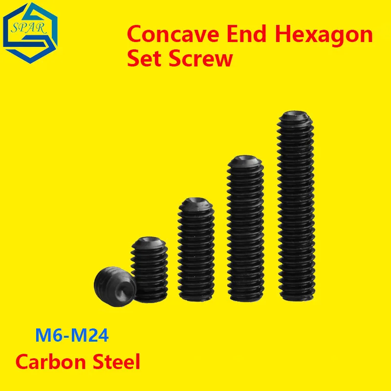 

Hex Socket Set Screws Grub Screw Concave Set Screw hexagon Socket Screw Internal Hex Drive Cup-Point Set Screws Carbon Steel GB