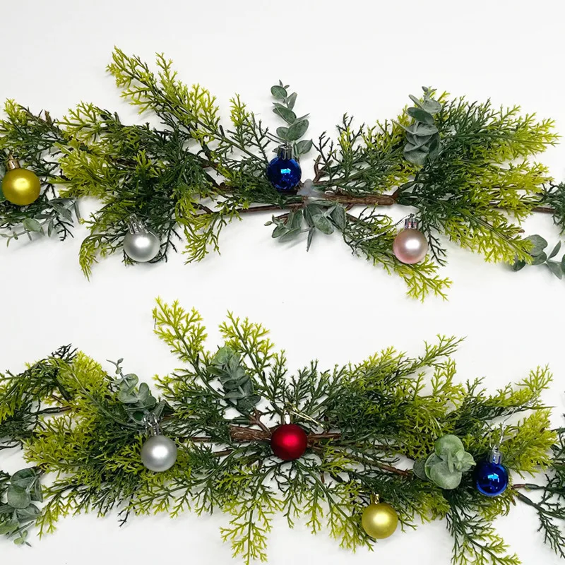 &Aacute;rbol de Navidad de 60cm para decoraci&oacute;n de pared, colgante de pared, &aacute;rbol de Navidad extra&iacute;ble, bricolaje, pino de Navidad simulado, PVC, decoraci&oacute;n del hogar-2