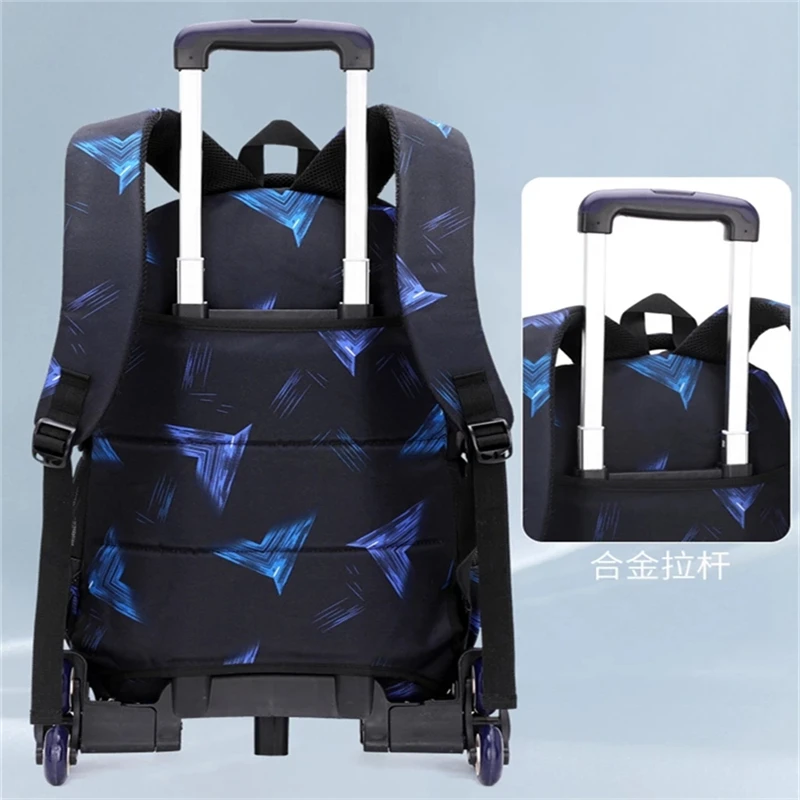 Travel Luggage Bags for kid Boy's Trolley School Backpack Wheeled bag for School Trolley bag On wheels School Rolling backpacks
