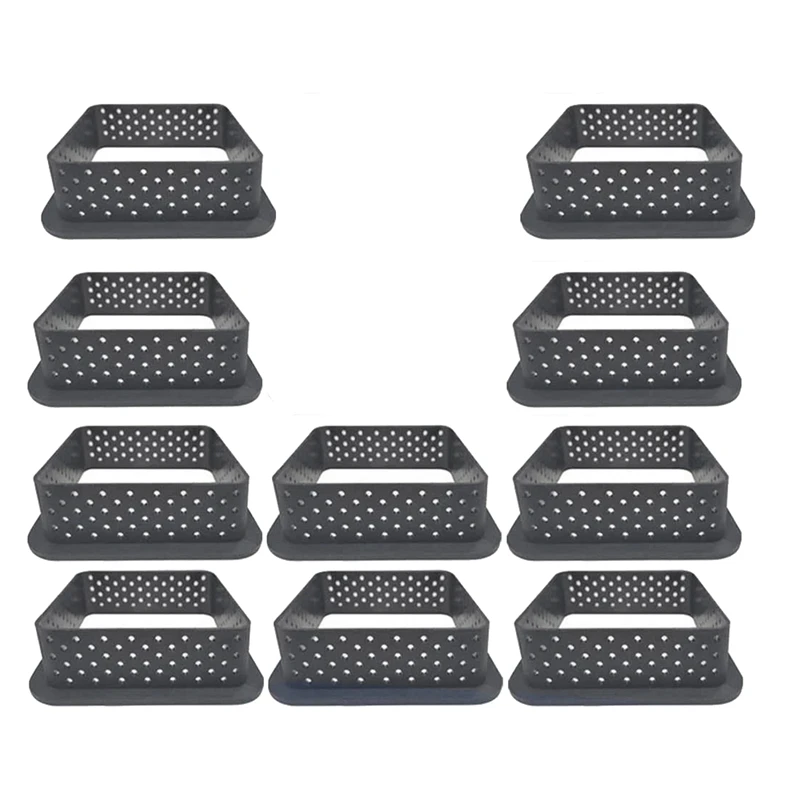 

10 шт. квадратный пирог кольца термостойкого перфорированные торт мусс кольцо формы для выпечки с антипригарным торт форма для мини-тортов т...