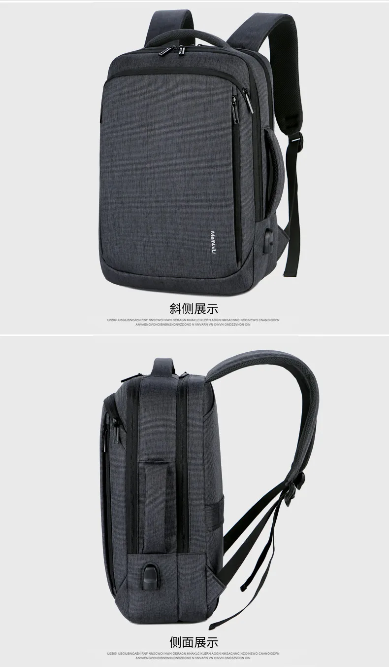 15,6 дюймов рюкзаки для ноутбука мужские рюкзаки бизнес ноутбук Mochila водонепроницаемый рюкзак usb зарядка сумки дорожные сумки