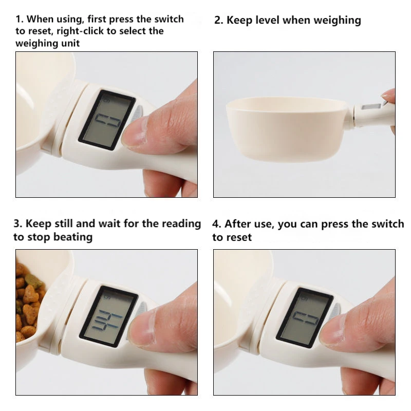 Pet Food Scale Electronic Measuring Tool  The New Dog Cat Feeding Bowl Measuring Spoon Kitchen Scale Digital Display 250ml images - 4