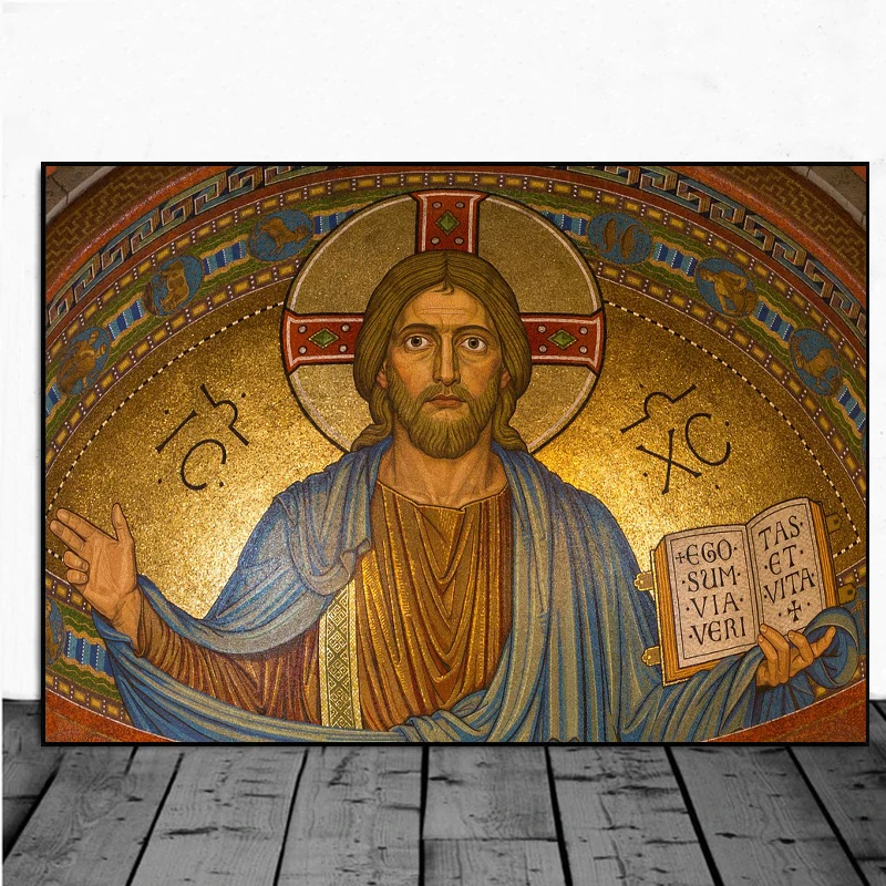 

Christ Jesus Religious Painting on Canvas Cuadros Poster and Prints Scandinavian Wall Art Picture for Living Room Home Decor