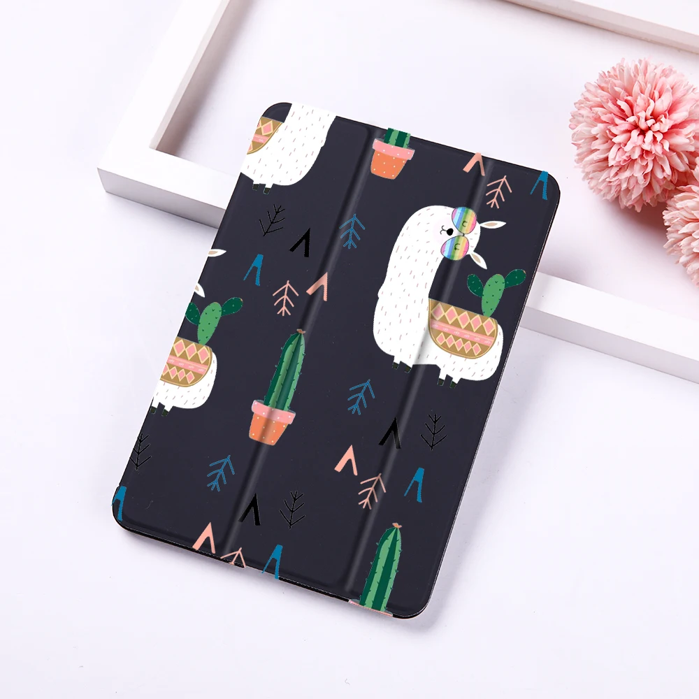 Милый Магнитный чехол книжка с альпакой для ipad Mini 5 4 3 2 1 Air 9 7 10 11 2019 дюймов Pro 12