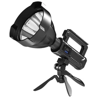 super bright led xhp70 2 rechargeable big head searchlight handheld flashlight work light spotlight floodling 40w torch lantern
