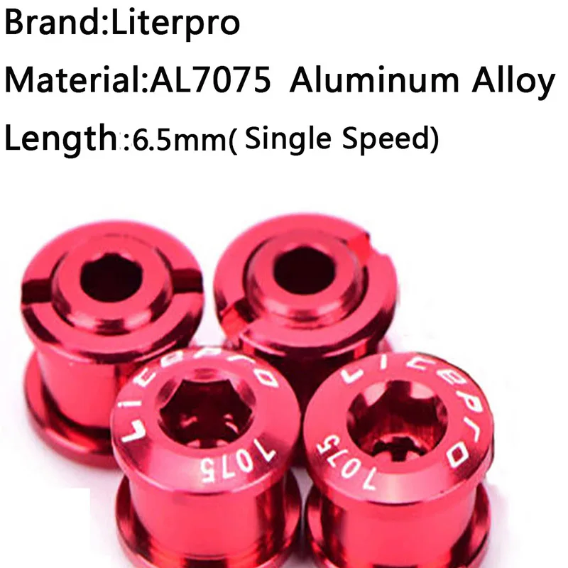 ChainringBolts-Red JIANKUN IXF шатун MTB 104BCD цепь 170 мм горный велосипед цепь для дорожного велосипеда кольцо цикл кривошипный набор винт Нижний Кронштейн BB - Цвет: ChainringBolts-Red