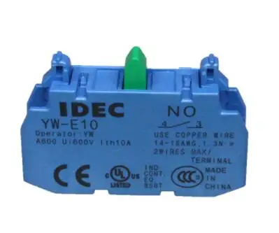 YW-E10 контактные блоки переключателей/наборы переключателей, Контактный блок 1NO для YW