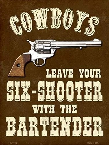 

Cowboys Warning Caution Notice Aluminum Sign for Garage Easy to Mount Indoor & Outdoor Use Metal Sign