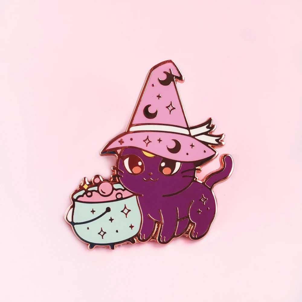 

Sailor Moons Pastel Hard Enamel Pin Fashion Cartoons Animal Kawaii Purple Moon Cat Brooch Anime Fan Collect Badge Unique Gift