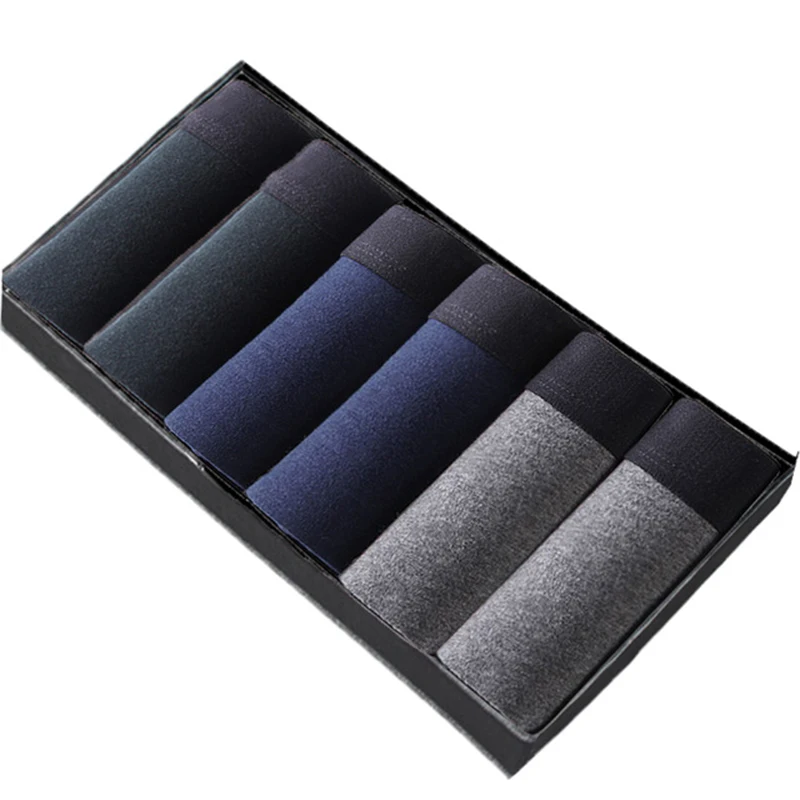 Мужские хлопковые трусы боксеры дышащие u образные с выпуклым карманом