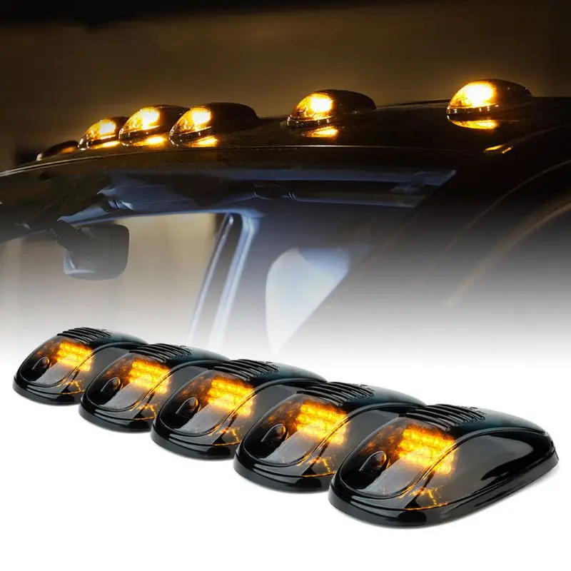 Копченый 5 шт. 12 LED крыша кабины ходовые габаритные огни грузовик внедорожник