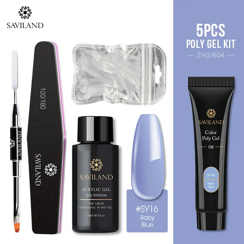 15g Poly Gel Kit Soak off 4 шт./компл. поли набор гелевых УФ Акрил строитель поли-гель, быстро сохнут, дизайн ногтей Pro с длинным натуральных ногтей Жесткий Гель-лак - Цвет: 15g Poly Gel Kit