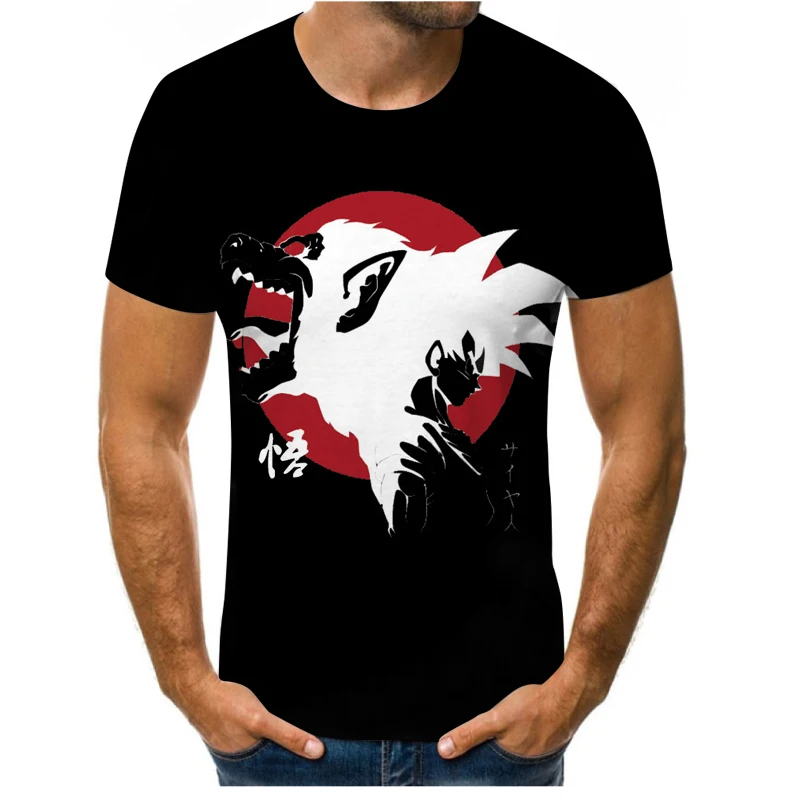 

2021 Summer anime Casual T shirt for men Glowing Dragon Ball3D Printing Short Sleeve Oversized t-shirt XXS--6XL