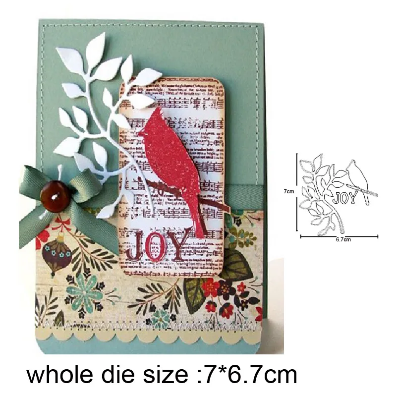 

Merry Christmas Berries Birds Metal Cutting Dies Stencils for DIY Scrapbooking Decorative Embossing DIY Paper Cards