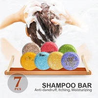 7pcs pure hair shampoo bar cleaning anti dandruff loss hair growth soap bar gentle no irritation for soft hair care 11 11