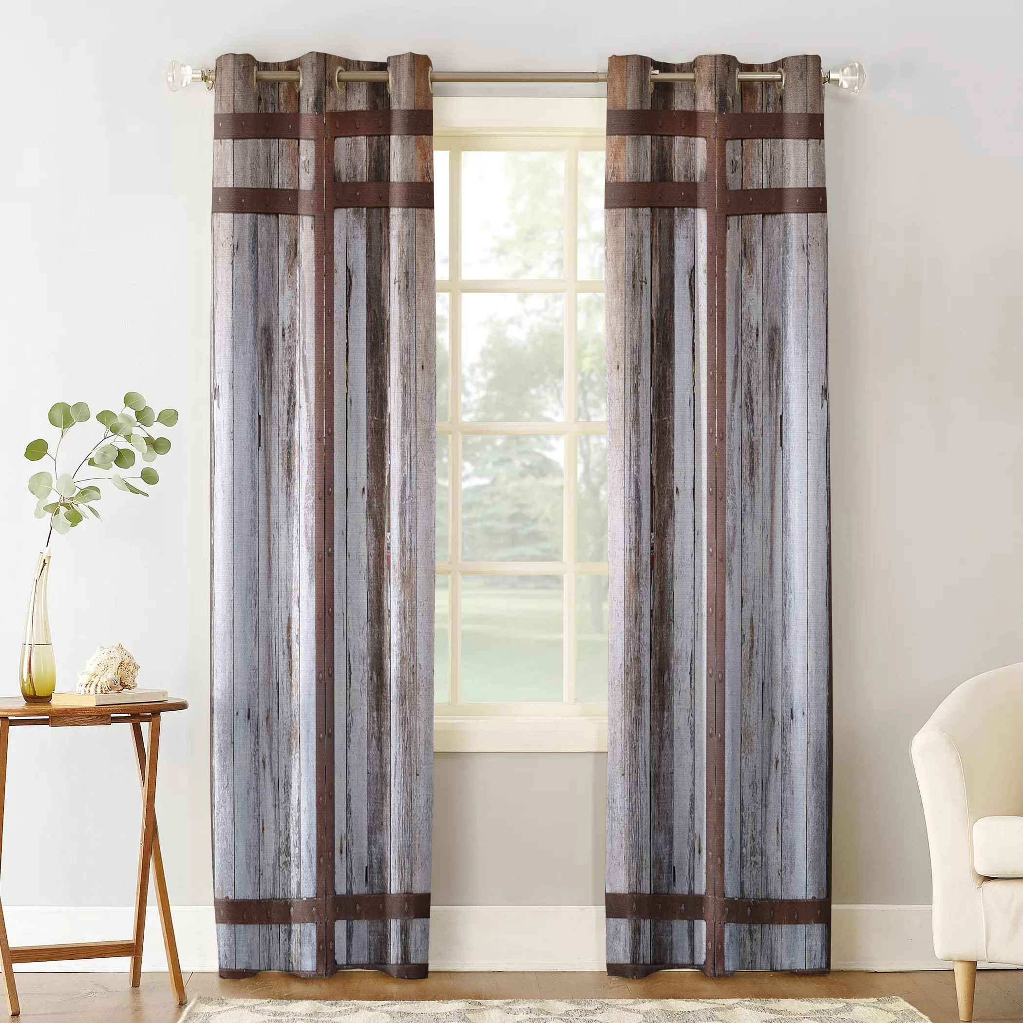 Ферма сарай деревянная дверь кухонная занавеска s Декор для спальни предметы