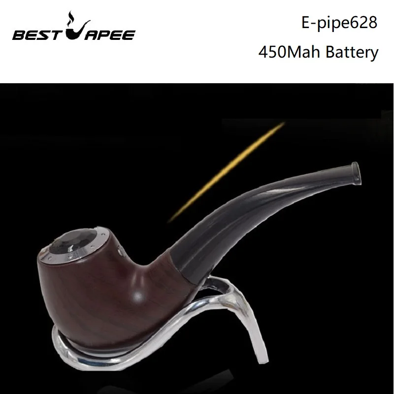 Электронная сигарета Mini E pipe 628 комплект с тремя картриджами деревянный цветной