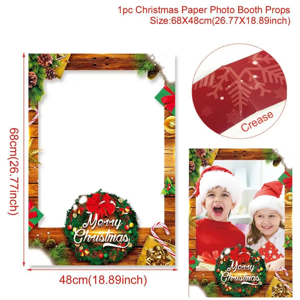 Photo Frame 05 Новогодняя фоторамка из фольги с воздушным шаром рождественские украшения для дома рождественские украшения Noel Navidad рождественские украшения - Цвет: Photo Frame 05