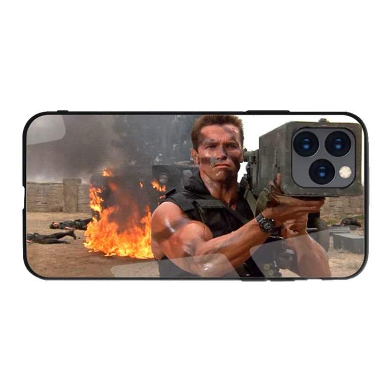 1pcs Arnold Schwarzenegger movie Commando 1985 poster glossy smooth tpu Hard case For iPhone 11 PRO MAX i11 pro coque Cover | Мобильные