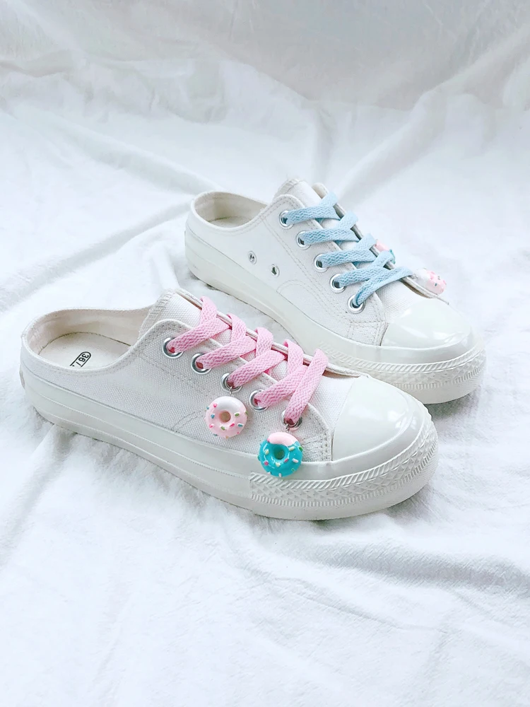 

Unisex JK Lolita Girls JK bestie Casual Flat Harajuku Lovely Canvas Shoes Preppy plimsolls duck shoes Sneakers