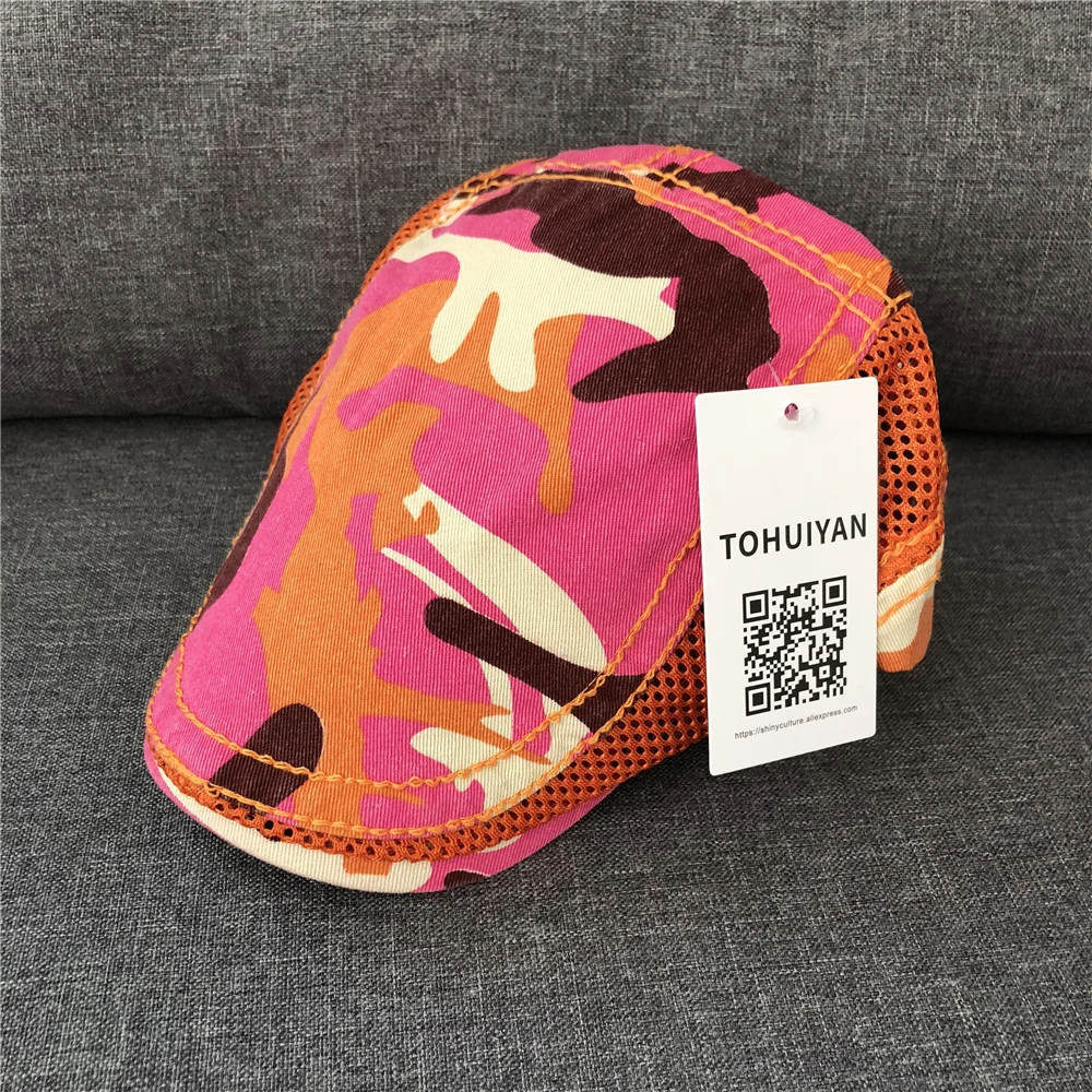 Кепка TOHUIYAN хлопковая камуфляжная кепка для газетчика летняя дышащая сетчатая