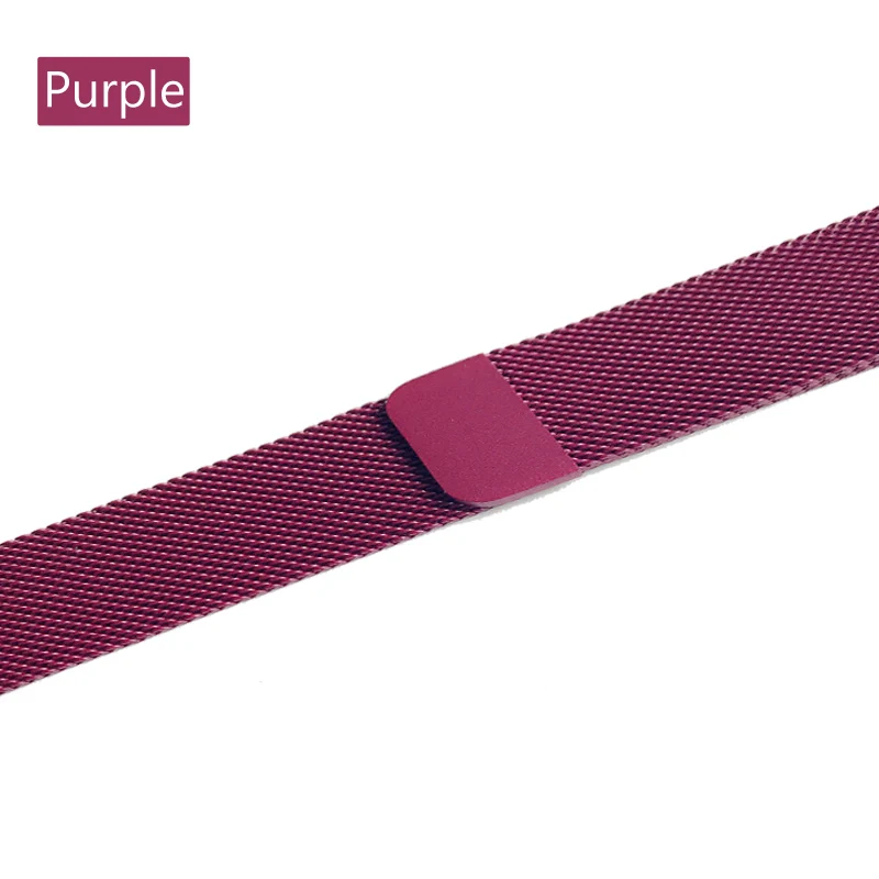 purple 20 мм браслет для Amazfit ремешок Bip для Huami Amazfit gts Pace Stratos Металлический Стальной ремешок для huawei Watch gt Honor magic band - Цвет: purple