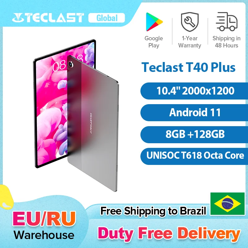 Teclast T40 Plus планшет на Android 11 восемь ядер экран 10 4 дюйма 8 ГБ + 128 ГБ|Планшеты| |