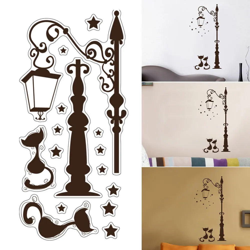 Милые модные настенные наклейки с котом забавные Декор для гостиной декор