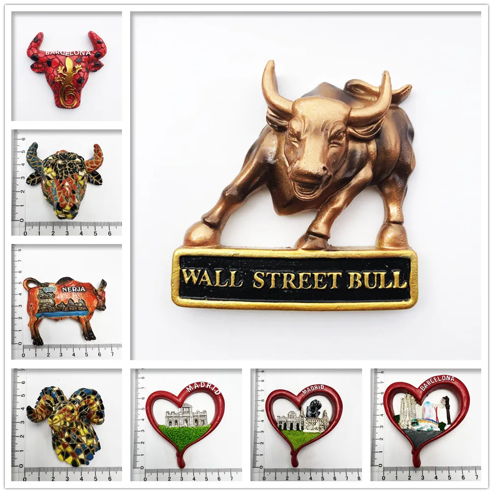 

Spain Madrid etc.Fridge Magnets Tourist Souvenir Decoration Articles Handicraft Magnetic Refrigerator Stickers Collection Gifts