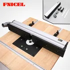 Алюминиевый профильный забор со шкалой и скользящими кронштейнами, инструменты для деревообработки, верстак сделай сам