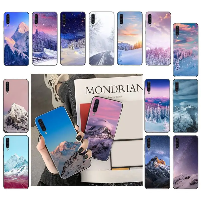 Зимние снежные горы Sceneary чехол для телефона Samsung Galaxy A7 A50 51 A70 80 A40 A20 A30 A8 A6 плюс A9