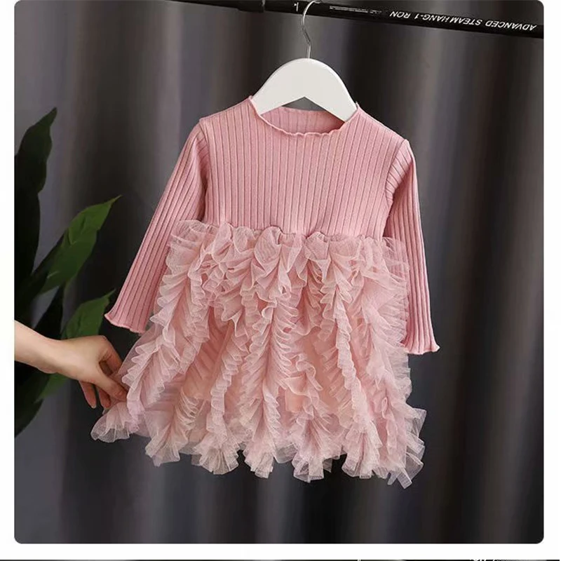 

Children princess Autumn Winter net yarn princess dress Wedding Birthday Princess Dress Pageant Prom Clothing