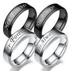 Кольца GANXIN His Always Her Forever парные предлагают кольца из нержавеющей стали, модные кольца на палец из титановой стали для женщин и мужчин
