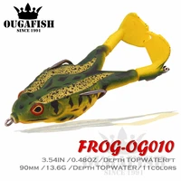 new soft lure frog lures weights 9cm13 6g topwater lure bait black fish bass fishing tackle top water lure articulos de pesca